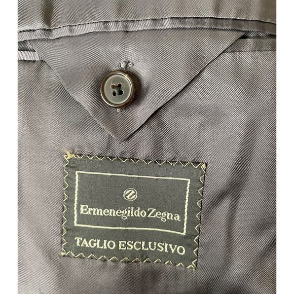 Ermenegildo Zegna Black Gray Taupe 100% Cashmere Blazer Jacket Mens IT56 US44 - Picture 11 of 13